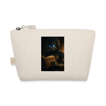 Curious Robot Reading About Humans - Organic Pouch - nature - Front