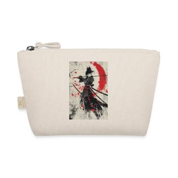 Samurai-Geist in Rot und Schwarz - Bio-Täschchen - Natur - Vorne