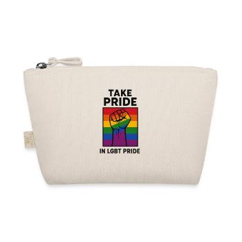 Bold Rainbow Pride Fist Illustration - Organic Pouch - nature - Front