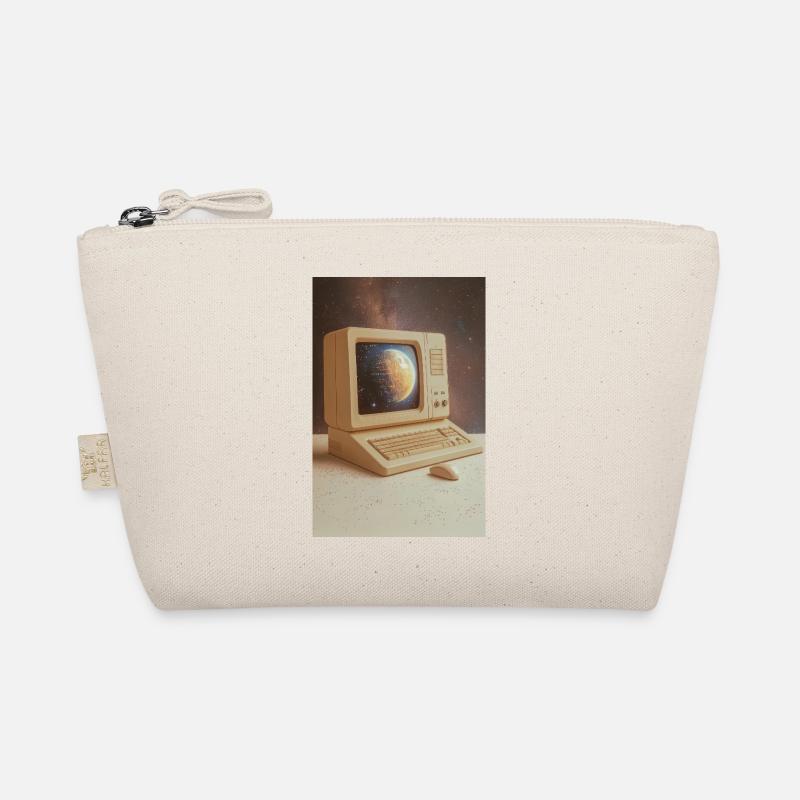 Retro Computer Meets Outer Space Organic Pouch