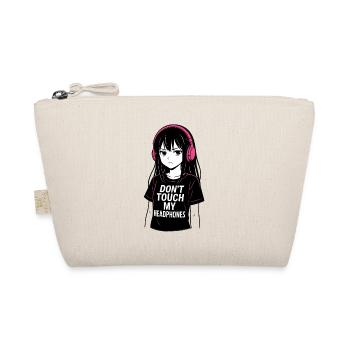 Anime Girl - Don’t Touch My Headphones - Bio-Täschchen - Natur - Vorne