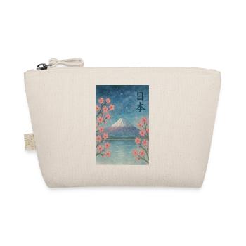 "Sakura Night – Mount Fuji under the stars" - Organic Pouch - nature - Front