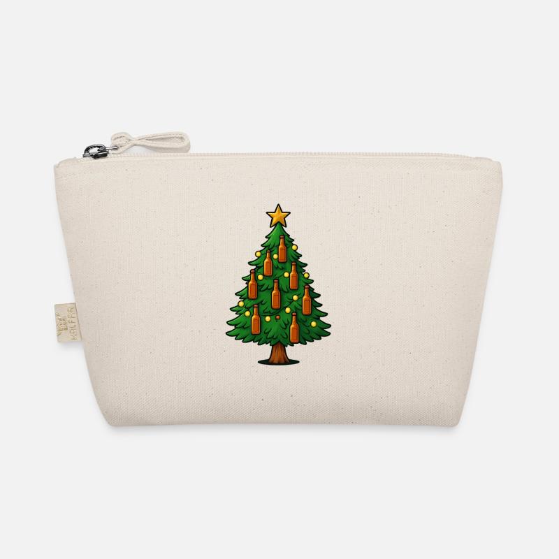 Festive Beer Bottles Christmas Tree Organic Pouch