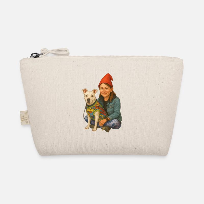 Zwerg mit Hund Bio-Täschchen