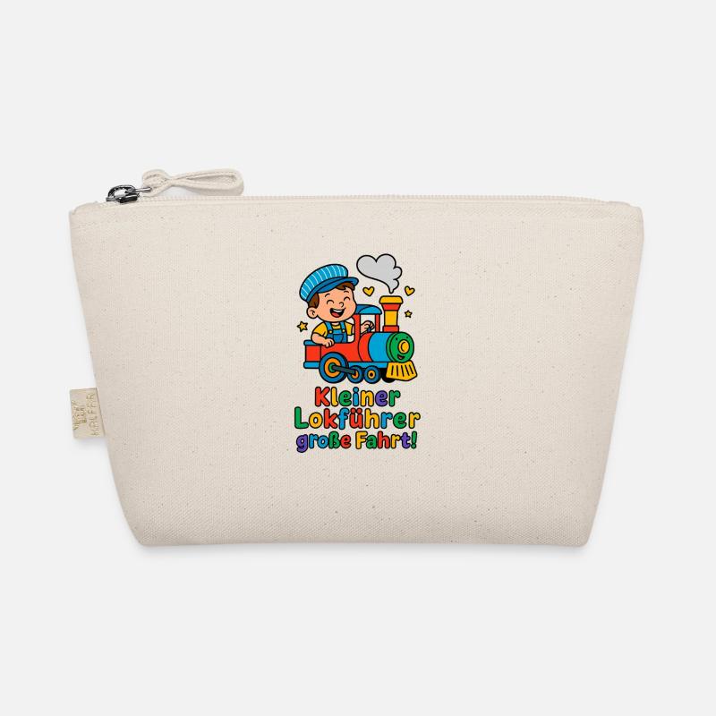 Little train driver, big ride - Organic Pouch - nature
