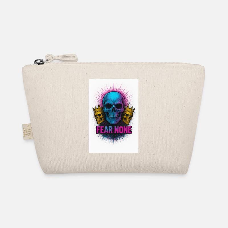 Kühner Schädel mit Kronen Tintendesign Bio-Täschchen