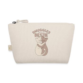 Snuggles with My Bestie Cat Design - Organic Pouch - nature - Front