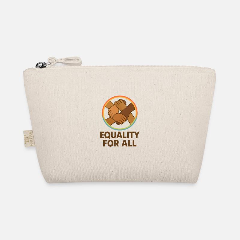 Unity Hands Circular Emblem Design Organic Pouch