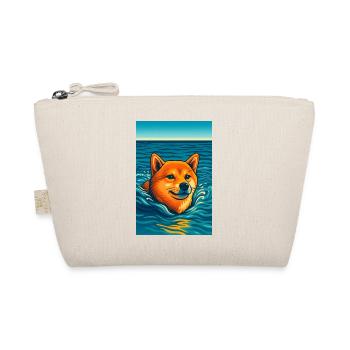 Scène de baignade joyeuse avec un chien Shiba Inu - Trousse biologique - nature - Devant