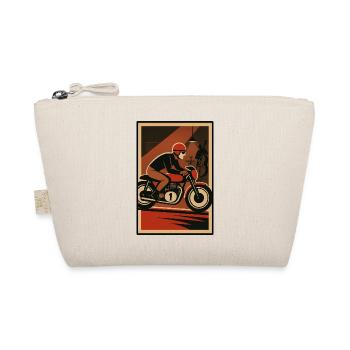 Vintage Motorrad und Jazz Musik Muster - Bio-Täschchen - Natur - Vorne