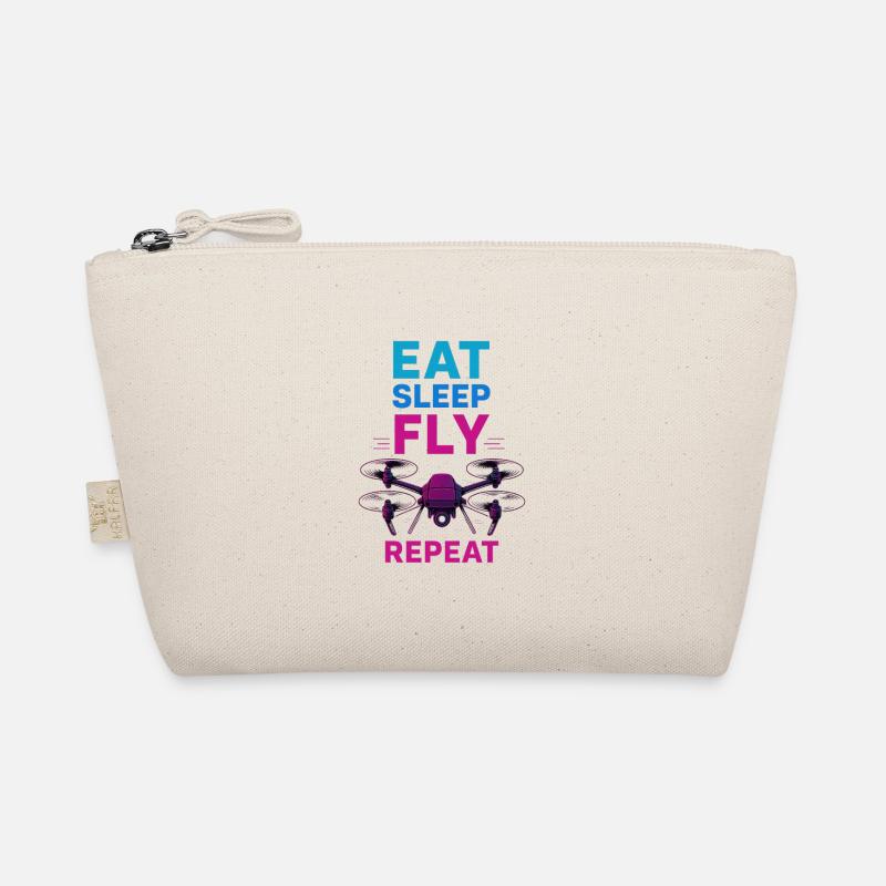 Eat Sleep Fly Repeat – Neon Drohnenpilot Routine Bio-Täschchen