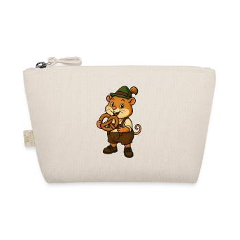 Hamster in traditional costume with pretzels - Organic Pouch - nature - Front