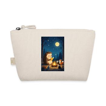 Hedgehog storyteller under the moon - Organic Pouch - nature - Front
