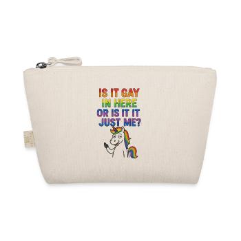 Humorous rainbow bangs with LGBTQ theme - Organic Pouch - nature - Front