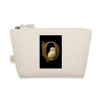 O – Magic ornament with snowy owl - Organic Pouch - nature - Front