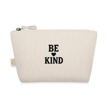 Be Kind Handlettering Heart | Positive Message - Organic Pouch - nature - Front