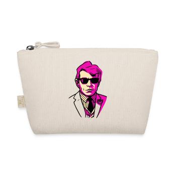 Pop art portrait with sunglasses - Organic Pouch - nature - Front