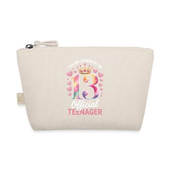 13th birthday teenager gift - Organic Pouch - nature - Front