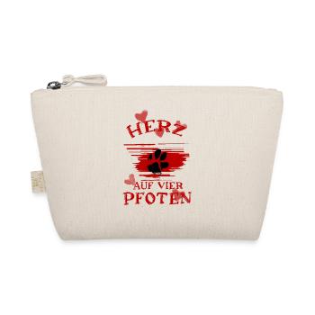 Heart on Four Paws Design - Organic Pouch - nature - Front