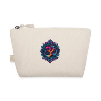 Psychedelic Om Goa Mandala - Organic Pouch - nature - Front