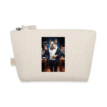 English Bulldog Humanoid Professor - Organic Pouch - nature - Front
