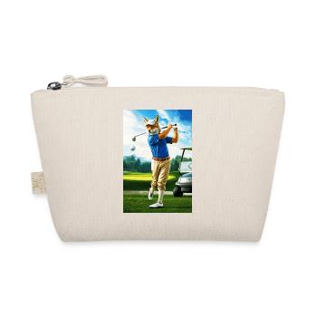 Humanoid Coyote Golfer in Action - Organic Pouch - nature - Front