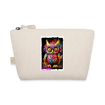 Poupée hibou colorée du monde fantastique, figurine textile de conte de fées - Trousse biologique - nature - Devant