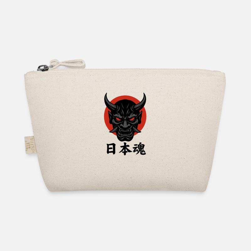 Samurai Oni Maske – Japanischer Geist Bio-Täschchen