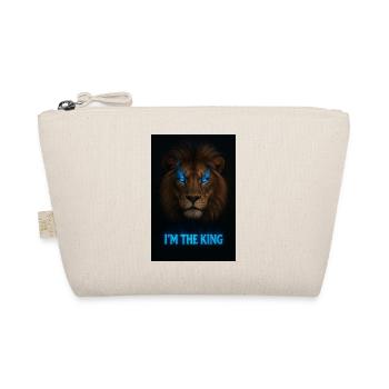 Lion Head with Blue Magic and Title - Organic Pouch - nature - Front