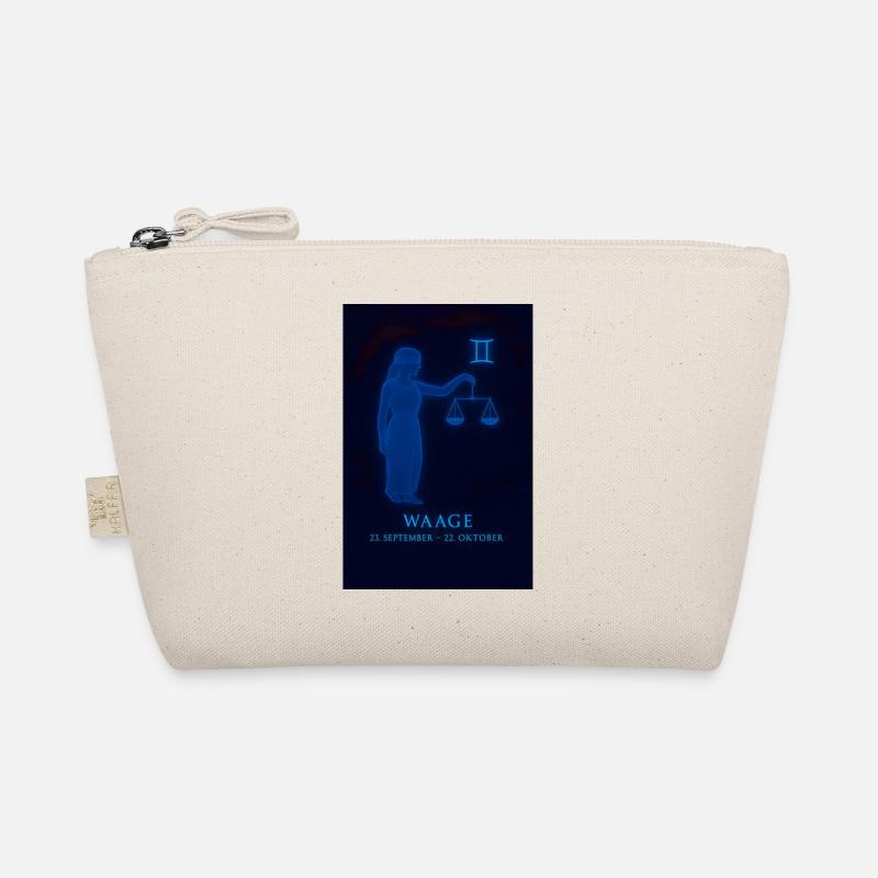 Waage Sternzeichen mit Justitia-Symbol Bio-Täschchen