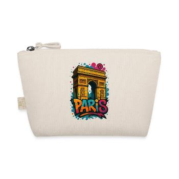 Paris Arc de Triomphe Shirt–Graffiti Style Design - Organic Pouch - nature - Front