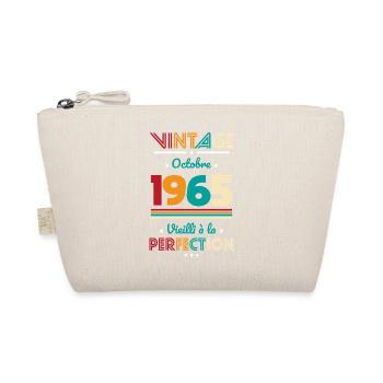 60th Birthday - Vintage - October 1965 - Organic Pouch - nature - Front