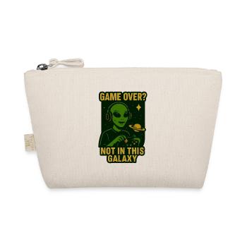 Gamer Alien T-Shirt Game Over? Not in This Galaxy - Organic Pouch - nature - Front