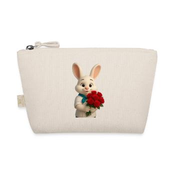 Chef Bunny with Bouquet of Red Roses - Organic Pouch - nature - Front