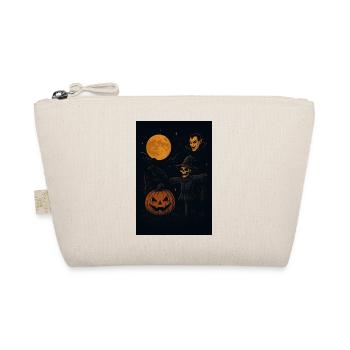 Halloween Hexen Kürbis mit Mondstimmung - Bio-Täschchen - Natur - Vorne