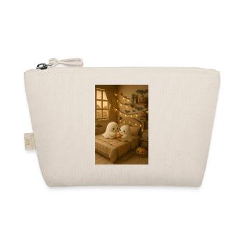 Halloween cozy Ghost - Organic Pouch - nature - Front