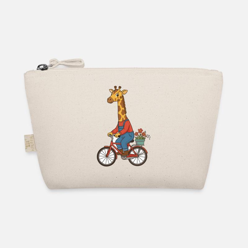 Whimsical Giraffe Rider Design Organic Pouch