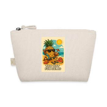 Pineapple with sunglasses on the beach - Organic Pouch - nature - Front