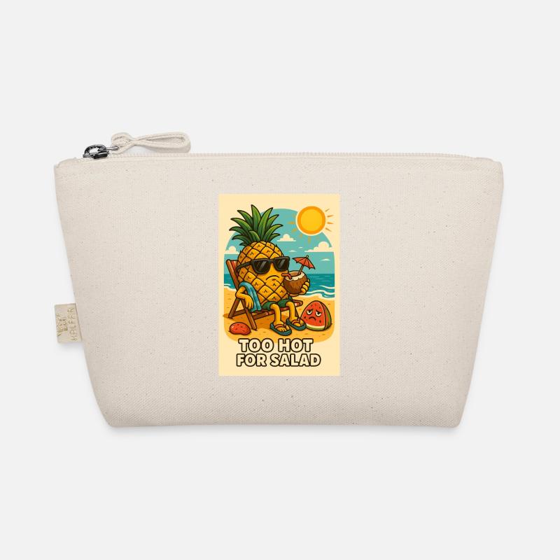 Ananas mit Sonnenbrille am Strand Bio-Täschchen