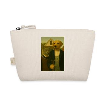 Tierporträt Vintage HundKatze - Bio-Täschchen - Natur - Vorne