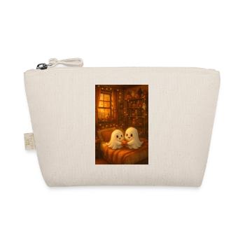 Cute Halloween Ghosts in Autumn - Organic Pouch - nature - Front