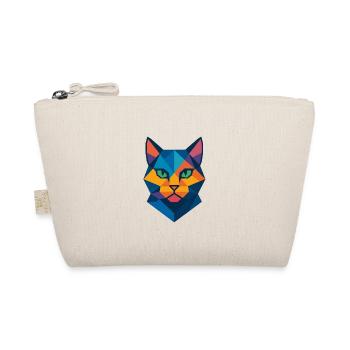 Cat | Cat Head Print / Print / Design - Organic Pouch - nature - Front