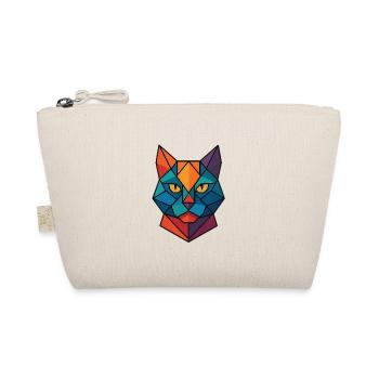 Cat | Cat Head Print / Print / Design - Organic Pouch - nature - Front