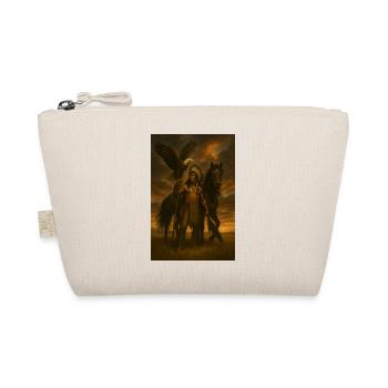 Native American Warrior with Eagle and Horse - Organic Pouch - nature - Front