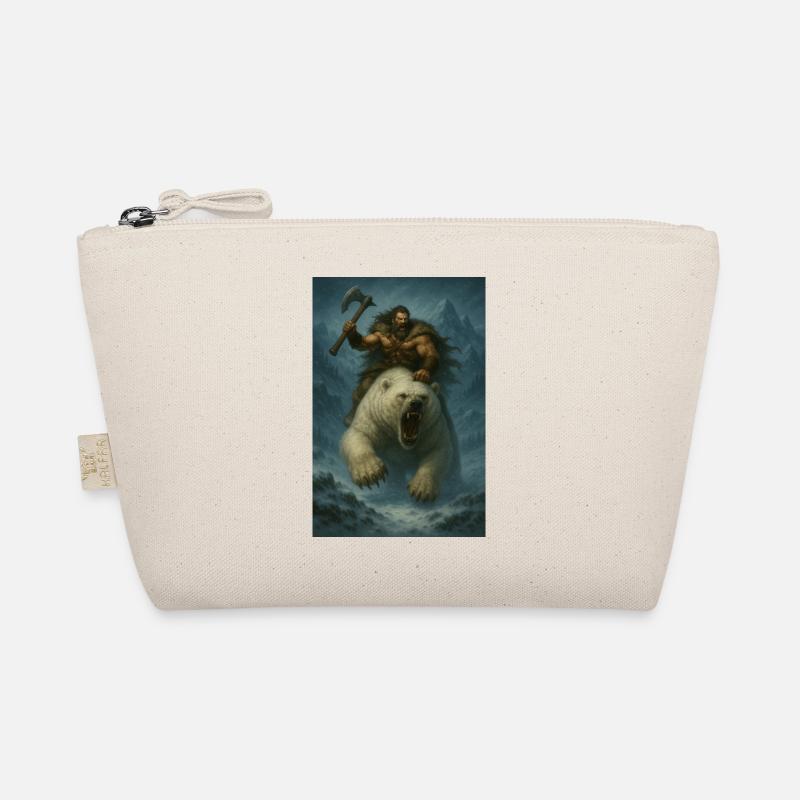 Viking Warrior on Polar Bear – Fa Illustration Organic Pouch