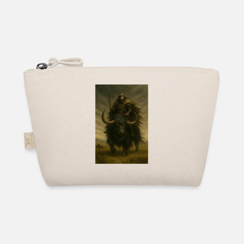 Uralter Krieger auf einem mächtigen schwarzen Yak Bio-Täschchen