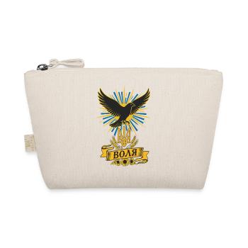 Raven of Liberty with Trident - Organic Pouch - nature - Front