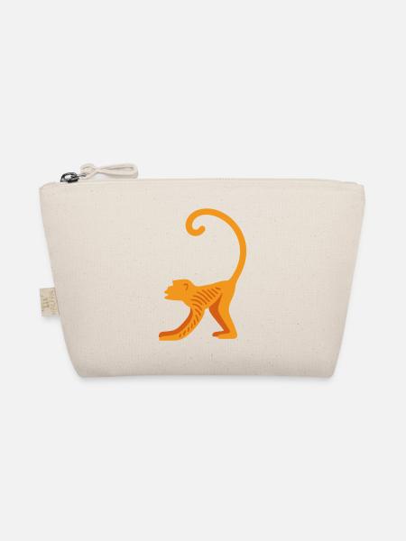Orangutan line logo - Organic Pouch - nature - Front
