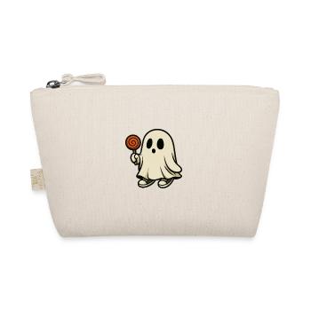 Fantôme gourmand avec sucette – Design Halloween m - Trousse biologique - nature - Devant