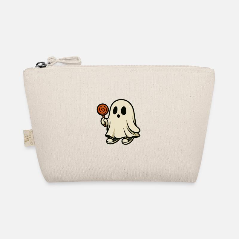 Gieriger Geist mit Lutscher – Design Halloween m Bio-Täschchen